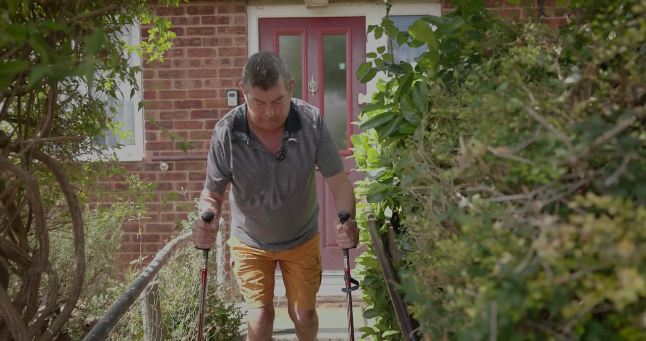 Stephen using Activator Poles outdoors